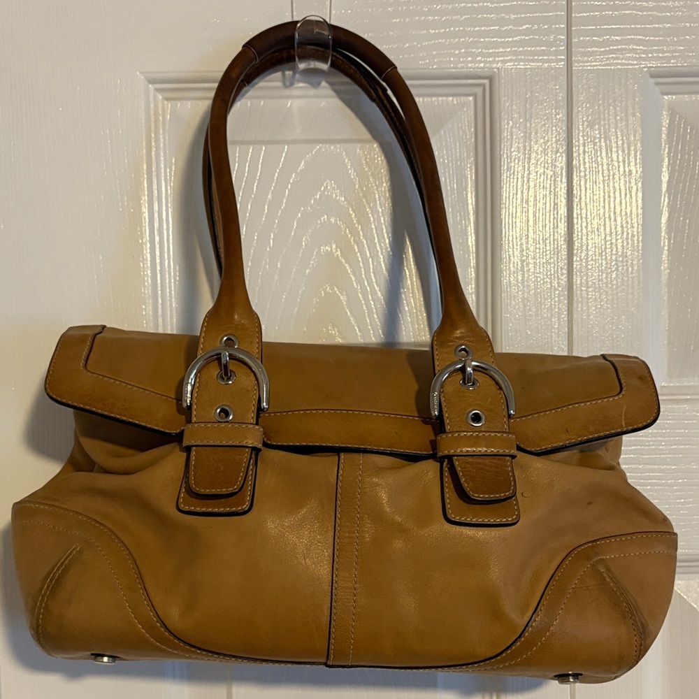 Coach Tan Leather Shoulder Bag